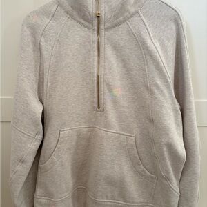 Lululemon Athletica Cream Half zip Knit Sweater
